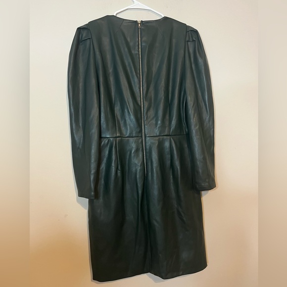 Saylor Talullah Mini Dress Faux Leather Forest Green size L - Picture 9 of 11